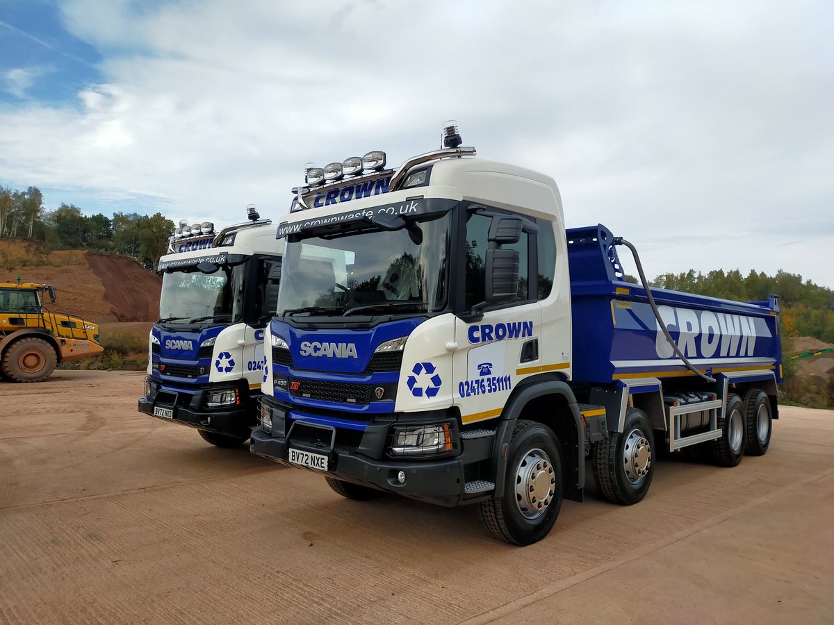 RussKelly71's tweet photo. Really pleased to deliver the first two of four XT"s into the guys at Crown, The other two will follow shortly, With more to follow next year, Thank you to Kash and the guys at Crown for your continued business and support. #suppliedbykeltruck @TRATON_GROUP @ScaniaUK #scaniauk https://t.co/ahOpwig1Nq