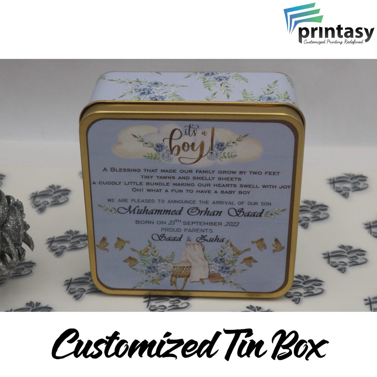 printasypk's tweet image. Customized Tin Boxes for all your celebration are available at Printasy with competitive pricing.
Inbox or Whatsapp us on 0317 7468279 with your requirement.
#weddingbidbox #customizebox #nikahbox #tinbox #personlizebox #birthdayboxes #methaibox #birthannouncementbox