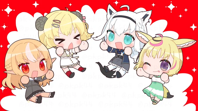 バカタレファイト!#絵フブキ #つのまきあーと #しらぬえ #絵まる 
