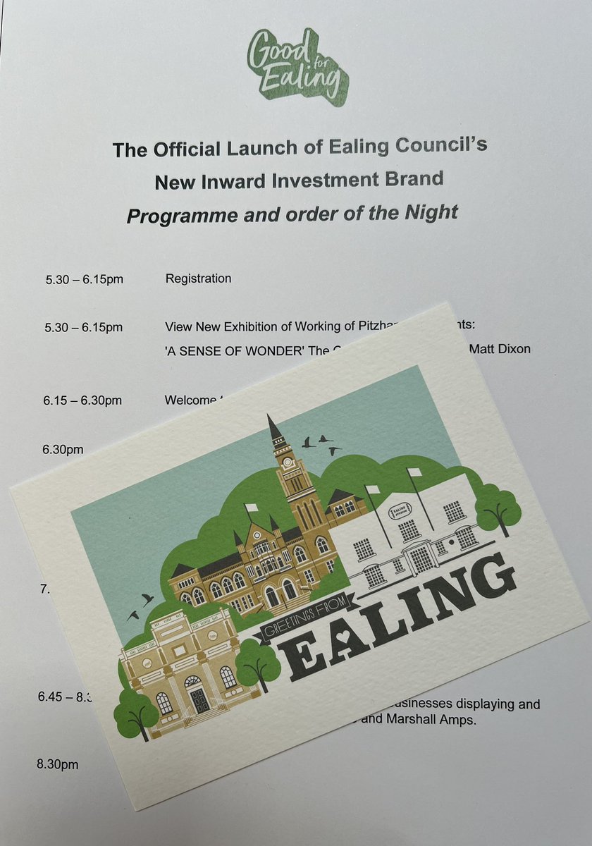 JJM_Ealing's tweet photo. A great evening @Pitzhanger for launch of @EalingCouncil #GoodforEaling inward investment brand with great representation for #HighStreetTaskForce.
Good to see importance of support for #business across our borough recognised to ensure #goodjobs #decentlivingincomes https://t.co/Fxk4kn8Vlm