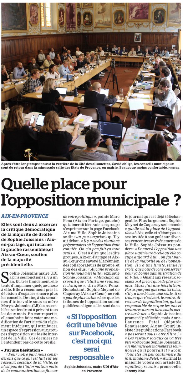 aixenpartage's tweet photo. 📰📣 Retrouvez également l’article du Journal La Marseillaise concernant la place de l’opposition municipale !

⤵️⤵️ https://t.co/j5pgvFPw0X