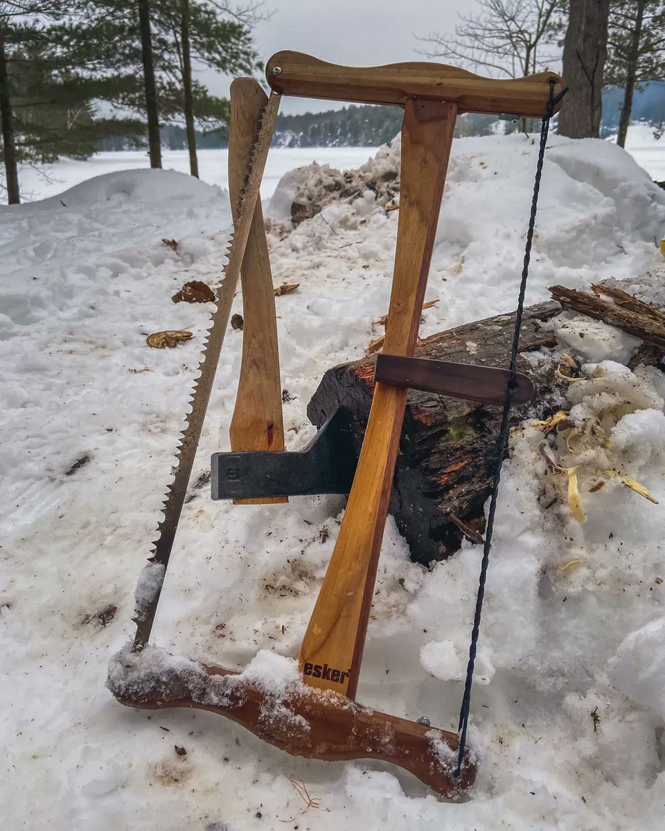 FrontOutfitters's tweet photo. Here’s a pair of workhorses. The Council Tools Axe and Esker Folding Bow Saw make processing wood in the backcountry a synch. Plus, they look the part.
#bucksaw #axe #counciltool #campcraft #bushcraft https://t.co/si4bFtSmHW