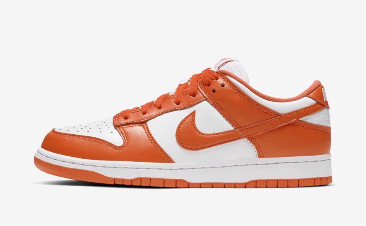 Sneakerologue's tweet photo. Un restock de la Nike Dunk Low “Syracuse” est prévue pour bientôt ! 🍊 https://t.co/JqOwOXTo82