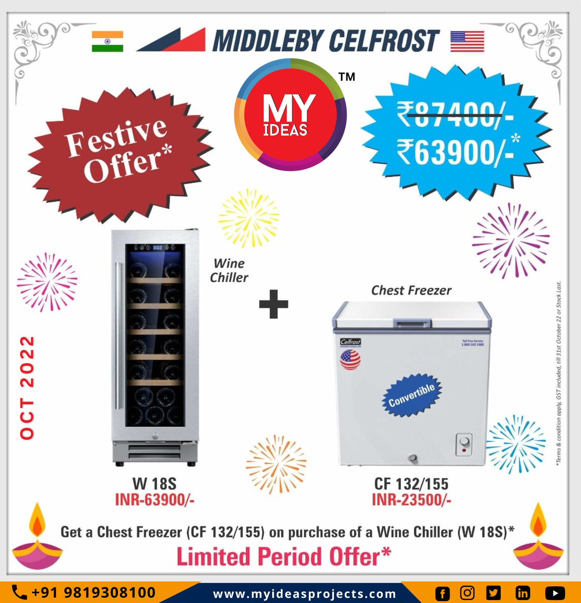 jay_myideas's tweet photo. Festival Offers...

Grab Your Kitchen Equipments at Very Lowest Prices...
Wine Chiller + Chest Freezer only in 63,900/--

#myideas #myideasventure #middlebycelfrost #myideasprojects #mumbai #chestfreezer #bakingoven #oven #visicooler #frezeer #supermarket #hypermarket https://t.co/u7XvAoZogv