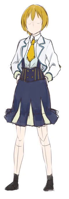 【つばさ学園制服ボツ案公開②】一度は左を夏服、右を冬服として決まりかけていたところに「やっぱりつばさ学園ということで、真っ白の制服を着せたい」となり。現在の案を再度書き起こしました!ちなみにボレロタイプにしたのは完全に琴吹の趣味です!()#シャニリコ 