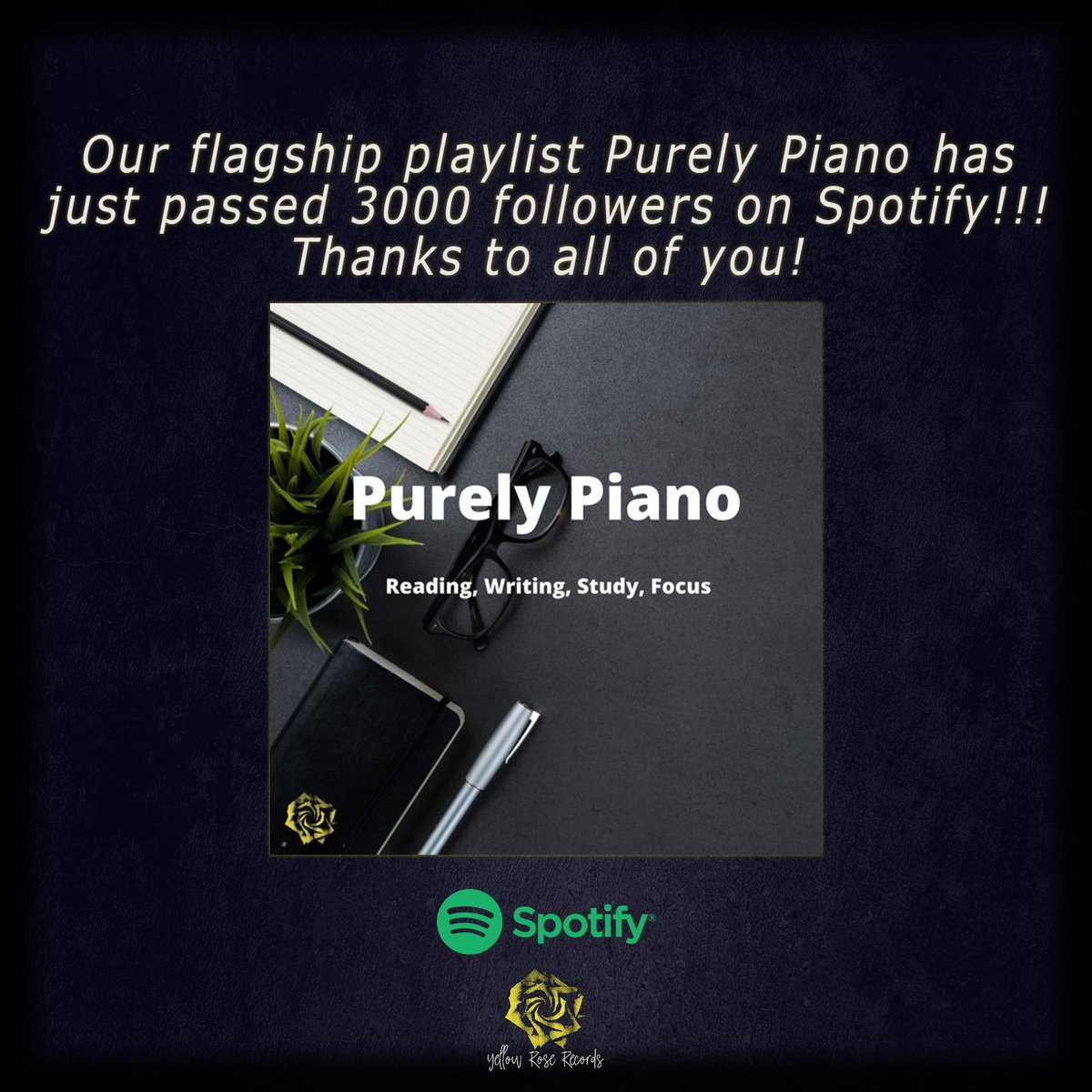 Our flagship playlist Purely Piano has just passed 3000 followers on Spotify!!! Thanks to all of you! Check it out here: open.spotify.com/playlist/6qtnq…