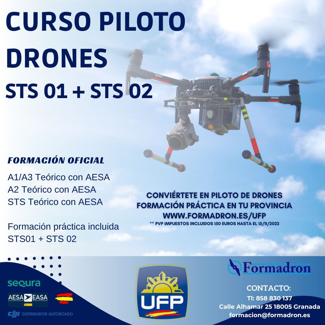 ufpol's tweet photo. 🚨Conviértete en piloto de Drones con  

https://t.co/T8NPNADPbj y el acuerdo con #UFP
Vamos no lo dejes pasar
#ufpcrece https://t.co/wkGictFhtu