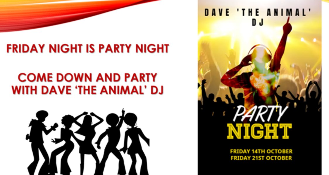 Party Night with Dave 'The Animal' DJ is at @TJs_Pub tonight!🎚️From 20:00, he will be playing the best party hits around and taking requests! 🎶 The Animal will get your weekend kicked off the right way🎛️