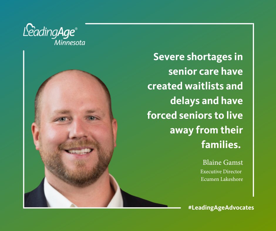 "As Minnesota seniors and their caregivers wait for the next session to resume, we are committed to being a strong voice for them." Read more from Blaine's letter to the editor published in the Duluth News Tribune: lnkd.in/gpGFy_nK

#mnleg #leadingageadvocates