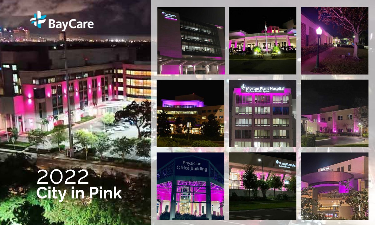 We're in the pink for #BreastCancerAwarenessMonth as part of the @CREW_Tampa_Bay 2022 City in Pink initiative. We're also continuing #InOurHands to raise awareness about breast health. #BayCare bddy.me/3s94oAo