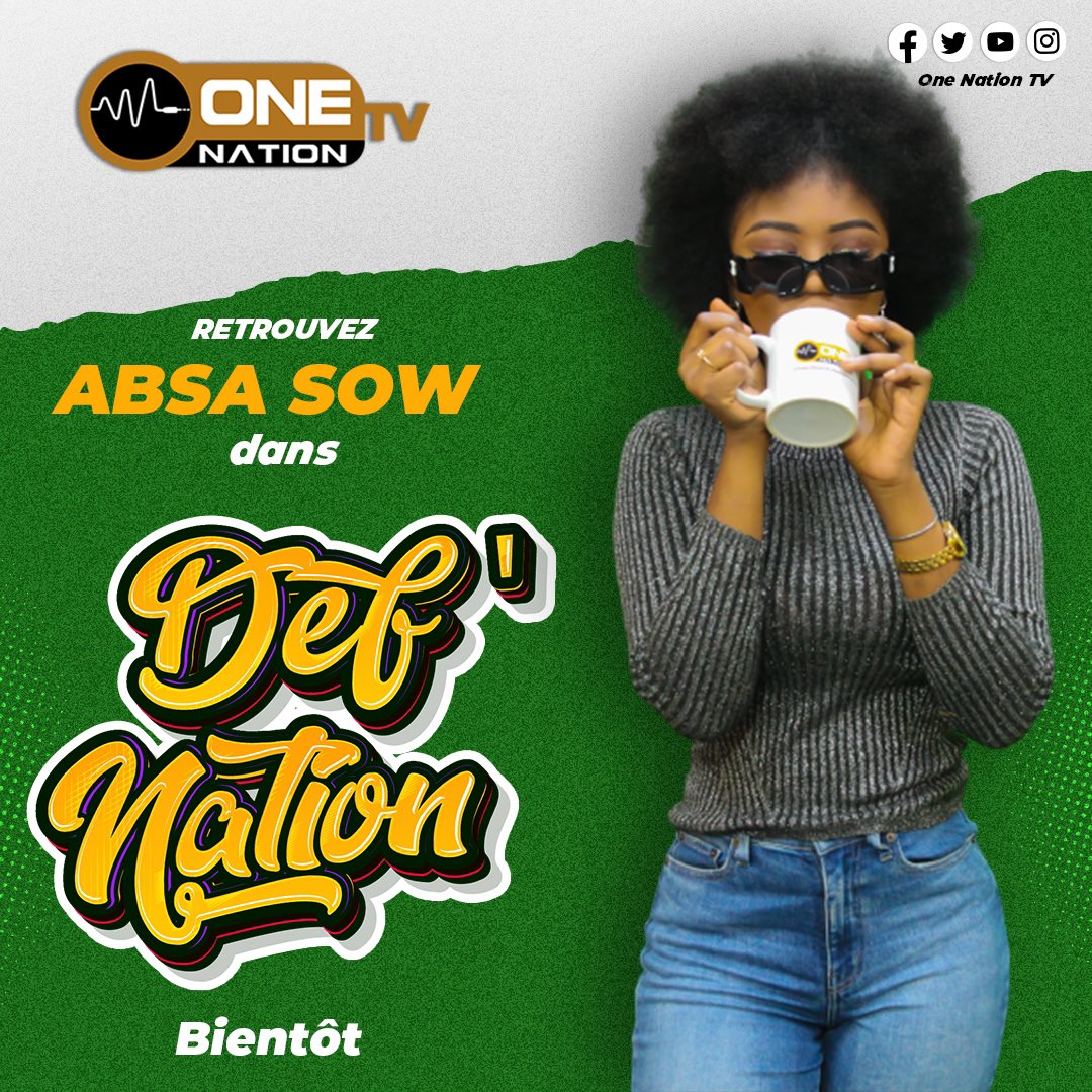 onenationtvsn's tweet photo. Ouyouyouy @absa_sow_onenationtvsn 🥺
Gang gang, êtes-vous prêts ? Le prochain numéro de #DefNation sort demain 🔥🔥🔥🔥 https://t.co/emAFdl6hjA