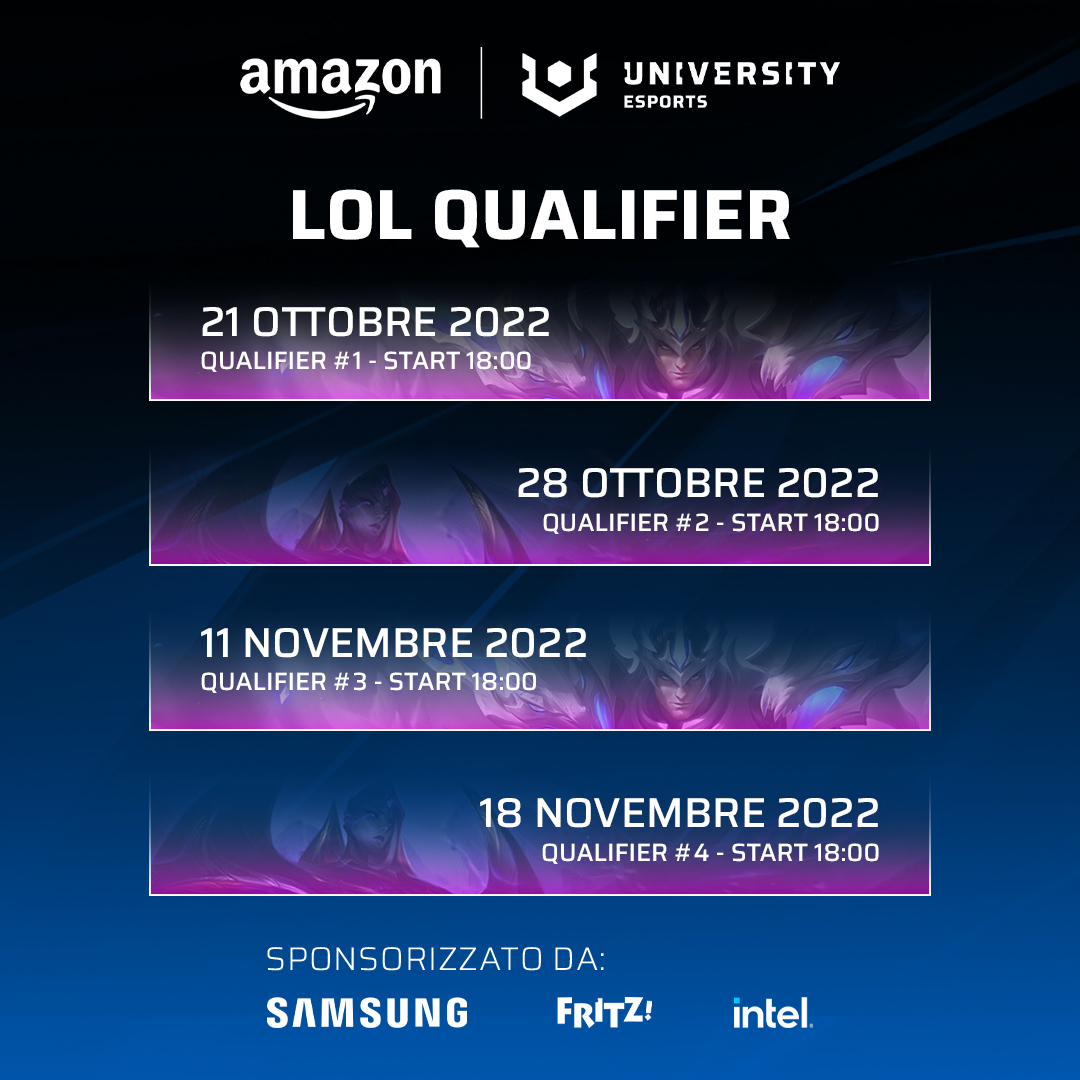 UniEsportsIT's tweet photo. 📌
League of Legends entra in scena nella nuova stagione di Amazon University Esports! 🎬

Ecco il calendario ufficiale dei qualifier 🗓️

Manca sempre meno, siete pronti? 😎

@league_italia #leagueoflegends #lol #esports #universityesports #auem23 https://t.co/YjyxyNGs6f