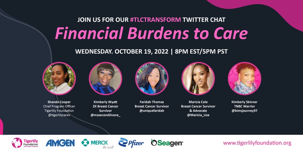 Join us tonight at 8pm EST for a #TLCTransform Twitter chat on financial burdens to care with <a href="/mzsecond2none_/">Mz.Second2none_36</a> <a href="/uniquefaridah/">Uniquefaridah</a> <a href="/Maricia_Lisa/">maricia_lisa cole</a> and <a href="/kimsjourney97/">Kimberly</a> 💜