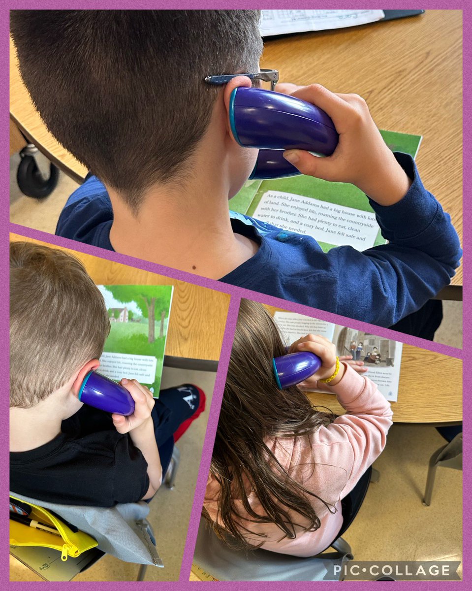 MTEReading's tweet photo. We chorally read, partner read, now we are having fun whisper reading with whisper phones. #repeatedreading #decodablebooks #geodes #fluencypractice @MiltonTerrace @SoRclassroom https://t.co/6dKb4WrsO2