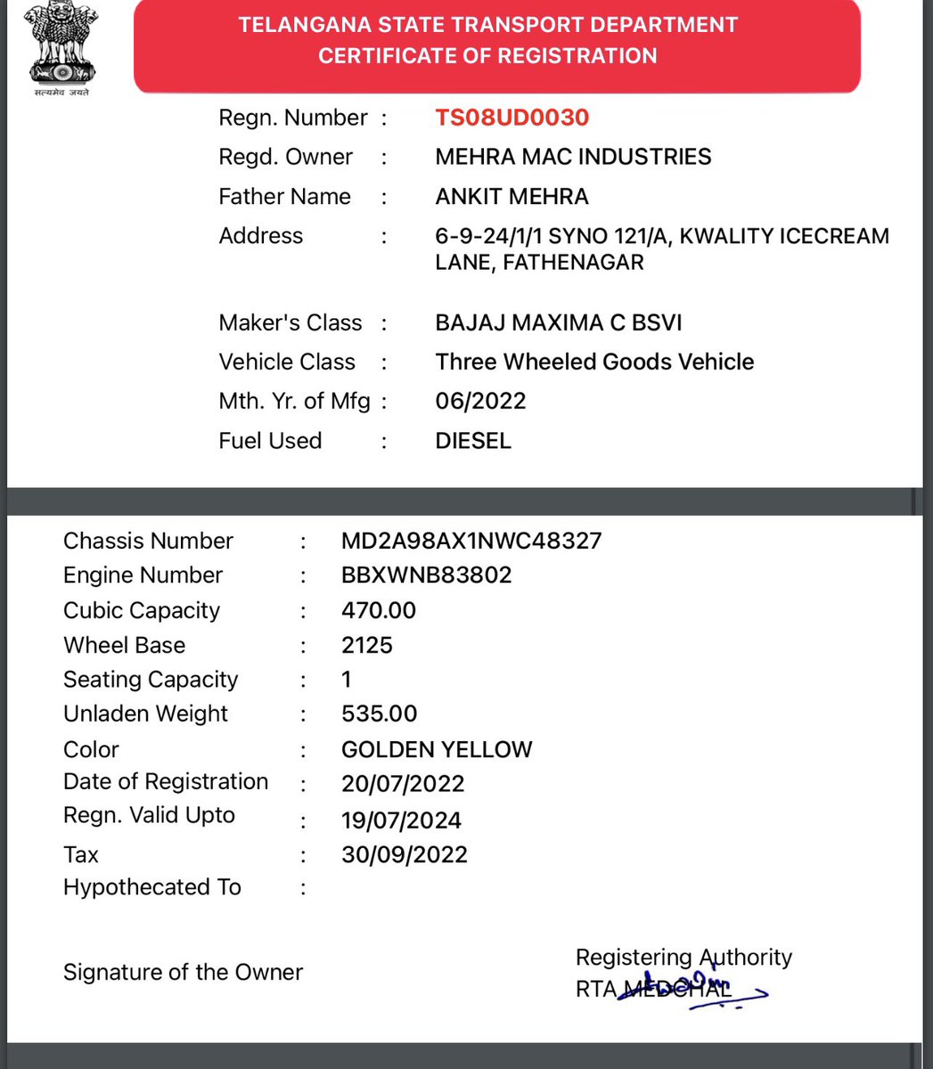 Mehrankit_'s tweet photo. @CYBTRAFFIC @HYDTP A vehicle manufactured in 2022 and registered in July 2022 has a challan from 2017.  How awesome, Right ? Kindly get this rectified and challan removed so that we don’t face any road side issue later. https://t.co/XWghyf1JlR