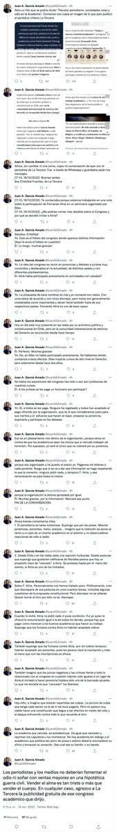 Nicolás Yáñez Cortez (@nicolasyanez) on Twitter photo 🔍 Tras nota en <a href="/latercera/">La Tercera</a> sobre un seminario de alto costo donde se vincula a <a href="/fernando_atria/">Fernando Atria</a>, su organizador filtra conversaciones vía Whatsapp con periodista para dar cuenta que se omitieron antecedentes relevantes. 🔍 Tras nota en <a href="/latercera/">La Tercera</a> sobre un seminario de alto costo donde se vincula a <a href="/fernando_atria/">Fernando Atria</a>, su organizador filtra conversaciones vía Whatsapp con periodista para dar cuenta que se omitieron antecedentes relevantes.