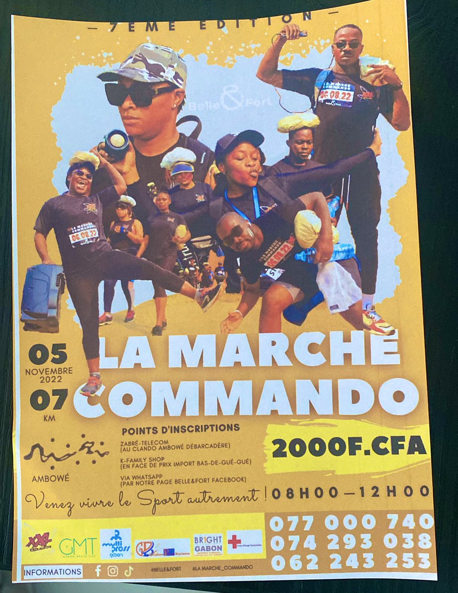 #MarcheCommando 7km entre #AlibandengAmbowe 

Belle&amp;Fort à seulement 2000 FCFA.