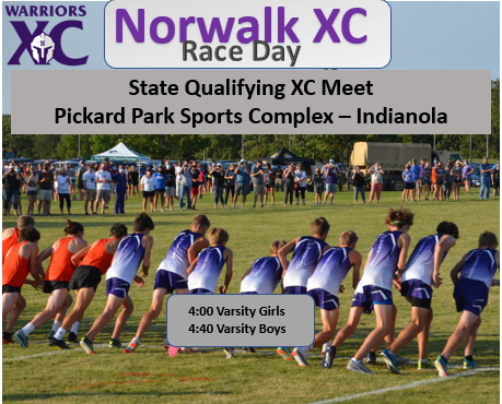 NorwalkBoysXC's tweet photo. It's another Warrior RACE DAY!  The Norwalk Boys and Girls XC Teams will be traveling to Indianola today to compete in the SQM Meet.  @WarriorRunning #TEAM #AttackSuccess
Results: https://t.co/3n7UmfHD1o under the LIVE RESULTS Link https://t.co/z5PnAMwFG7