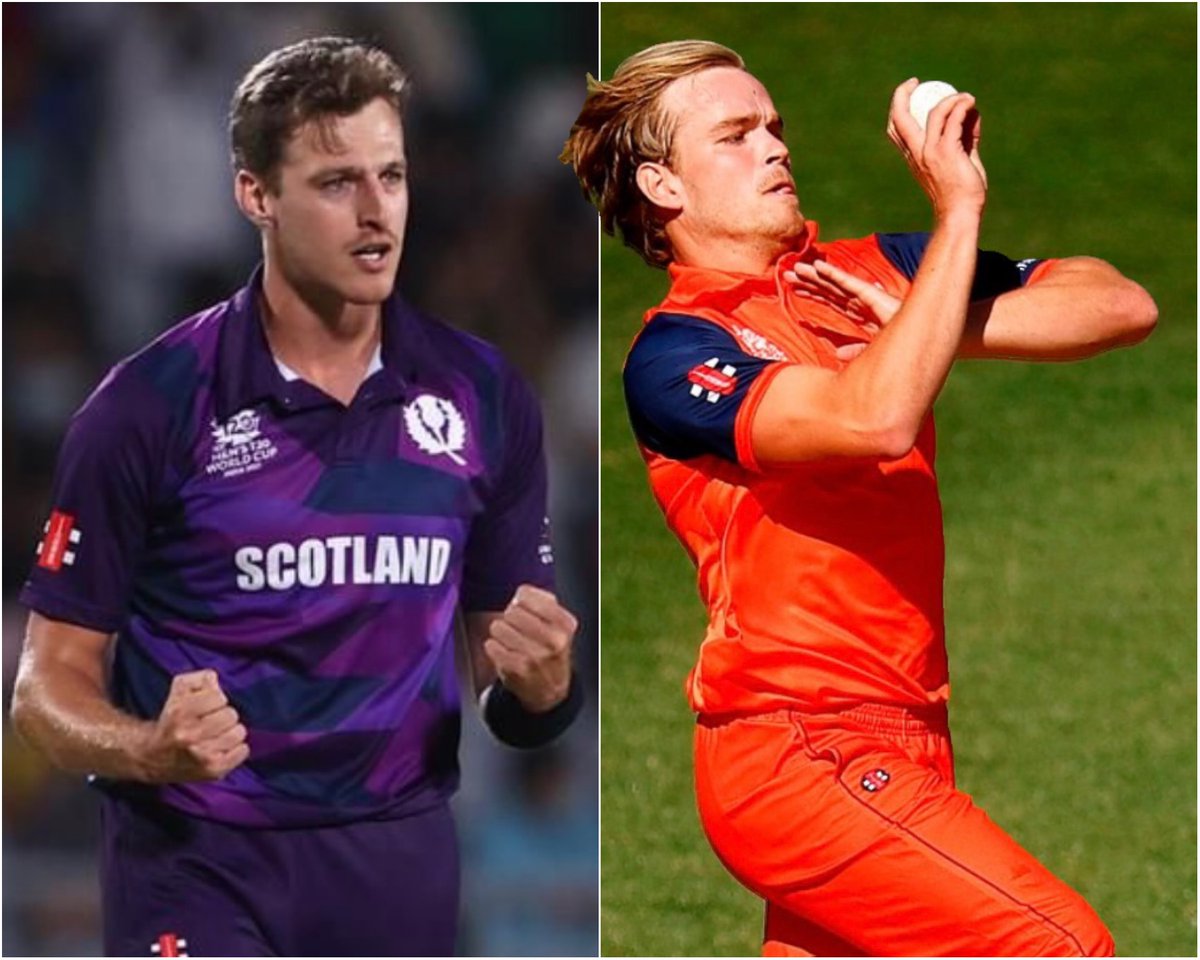 🇳🇱 &amp; 🏴󠁧󠁢󠁳󠁣󠁴󠁿 on top of their respective groups at the T20 World Cup! 🤩

Bas de Leede with two Man of the match performances (44 runs | 5 wickets) &amp; Brad Wheal with 3 wickets to his name.💙

📸: <a href="/ICC/">ICC</a> 

#OneFamily #MIemirates #T20WorldCup <a href="/BradWheal/">Brad Wheal</a> <a href="/basdeleede/">Bas de Leede</a>