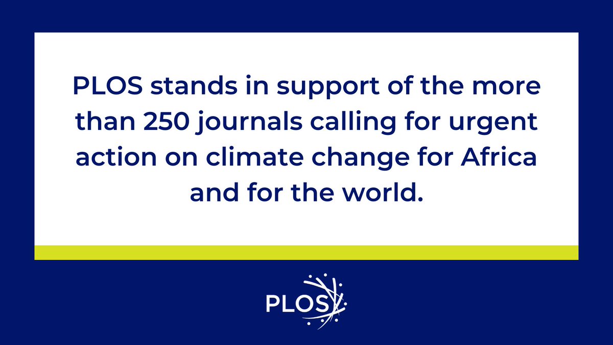 PLOS supports the call for urgent, immediate action to address health impacts of #ClimateChange in Africa. plos.io/3s85tIt