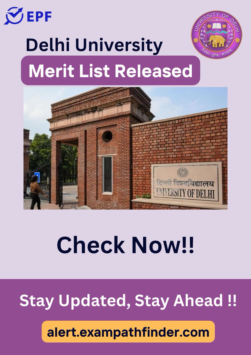 ExamPathFinder's tweet photo. Meri list released Aspirants!!

Check your merit list now: 👉🔗 https://t.co/UoZzZ4rCtQ 🔗

#delhiuniversity #Delhi #CUETUG2022 #cuet #cuet2022 https://t.co/RWS1fPUIIK