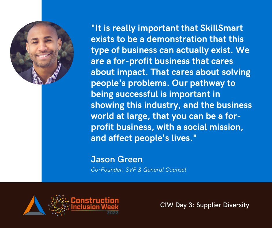 SkillSmartUS's tweet photo. @TFC_CIW Day 3: Supplier Diversity #ConstructionInclusionWeek https://t.co/NVYFIGnrWV