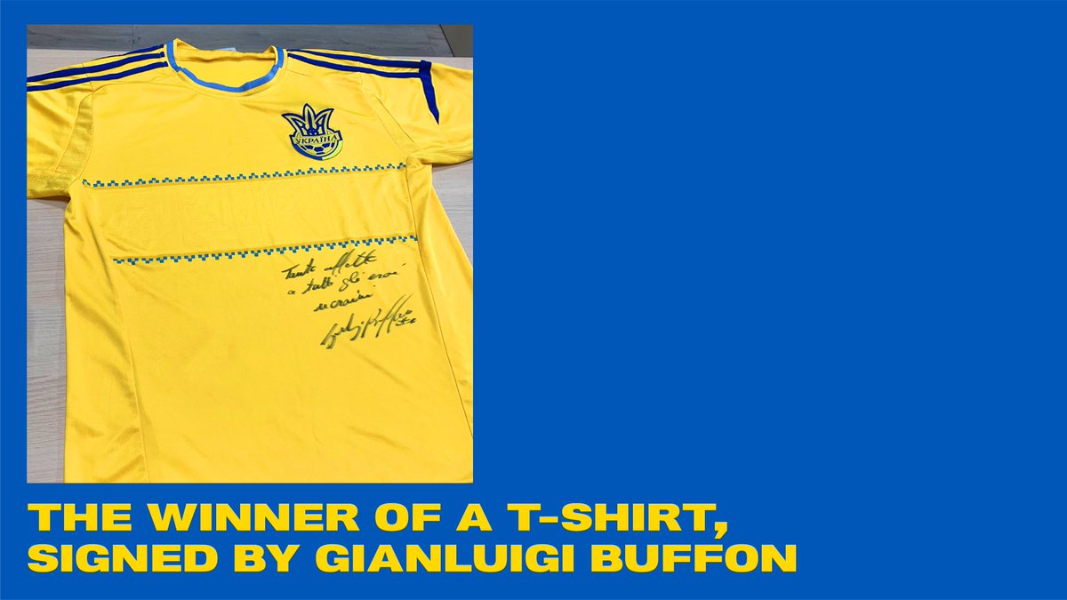 It’s not often you see a T-shirt worth $2,085, but that’s exactly the amount our donors raised during an auction of a Ukrainian national football team T-shirt, signed by @gianluigibuffon. The winner is Oleksandr Lytvynenko. Congratulations! Thank you to all participants!