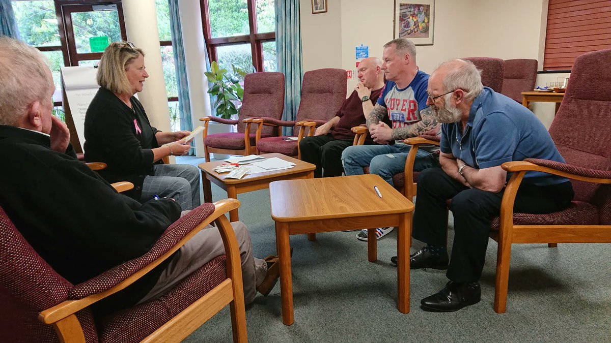 The Gentlemen at McIlroy Court, attending a bowel cancer awareness talk held by WRDA, @WomensResourceandDevelopmentAgency. They found the session very informative and enjoyable! #KeepInTheKnow