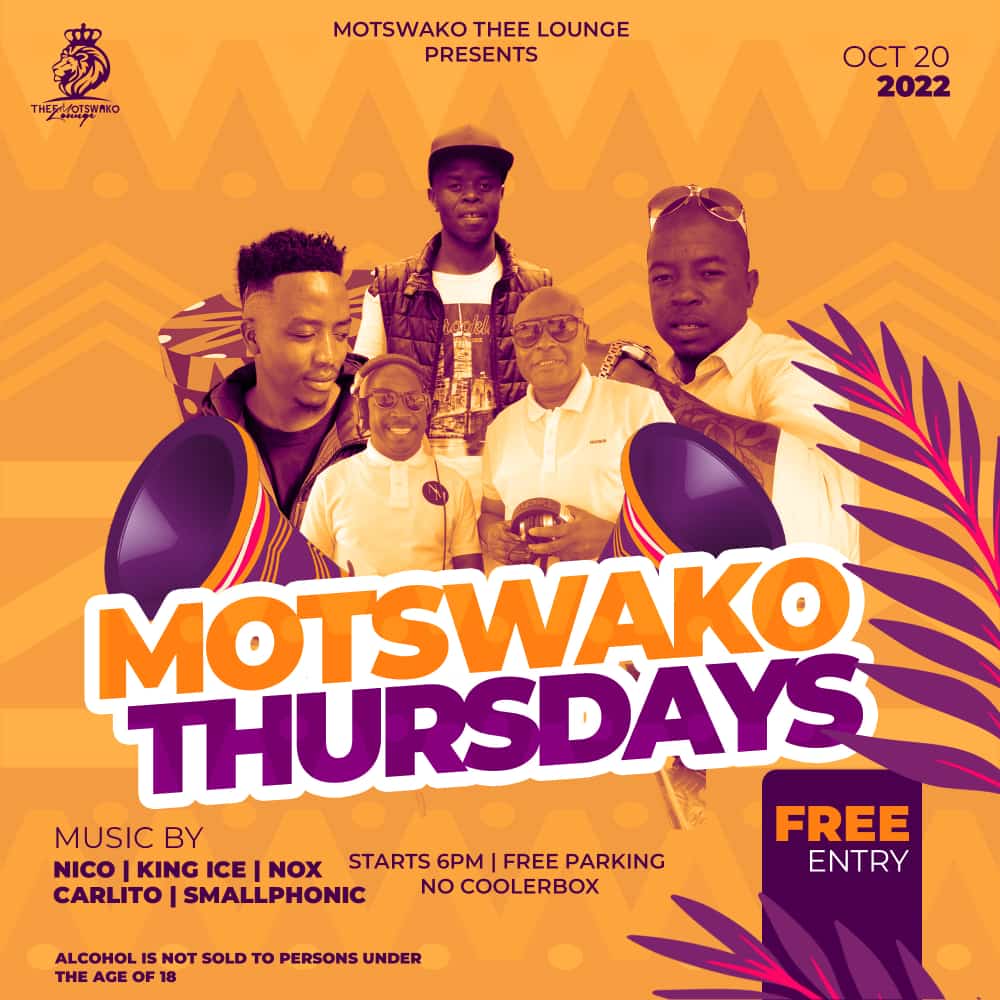 Please do join us tomorrow for another weekly installment of our #MotswakoThursdays @Thee_Motswako

#MassiveLineUp 

#ThursdaysWillNeverBeTheSameAgainSatafrika 🇿🇦