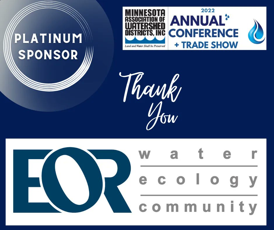 mnwd46's tweet photo. Thank you @EORinc for sponsoring the 2022 MAWD Conference. EOR is a collaborative group of professionals passionate about protecting water, restoring ecosystems, and enhancing our community's unique sense of place. Stop by their Tradeshow booth on Dec 1 starting at 6pm #mawd22 https://t.co/mwkMlyUc5u
