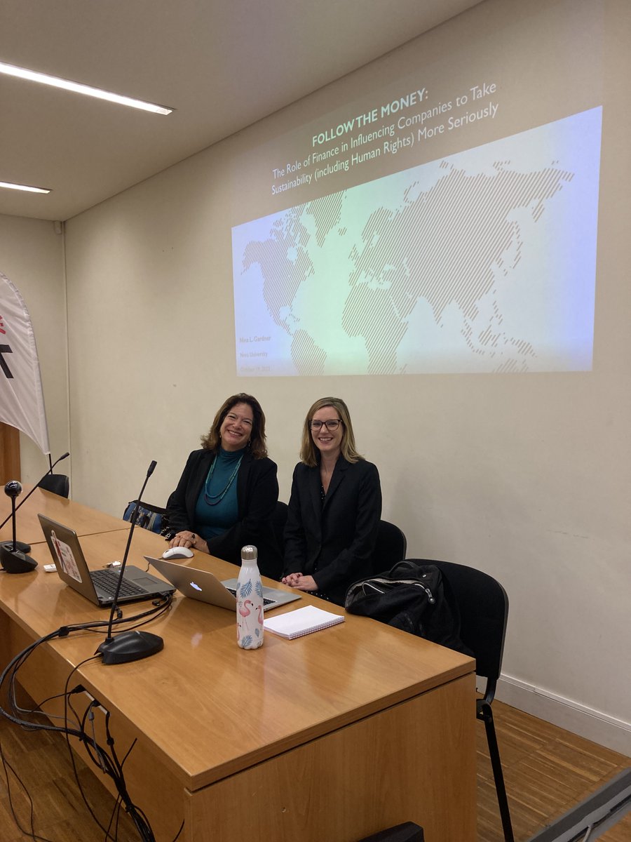 What an honour to receive <a href="/NinaLGardner/">Valz.eth</a> at NOVA School of Law for a brillant guest lecture on ESG and the Role of Investors. Thank you SO much Nina!!!