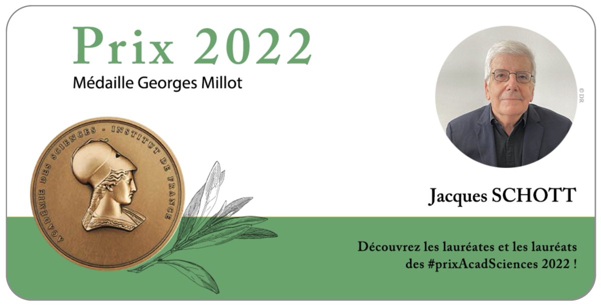 Distinction @GET_Toulouse : Félicitations à notre collègues #J_Schott DR émérite @CNRS_Toulouse pour sa médaille Georges Millot décernée par @AcadSciences academie-sciences.fr/fr/Laureats/la…