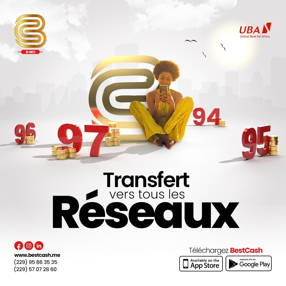 bmo_africa's tweet photo. Avec B-MO, câest la libertĂ© !
đđœ đ Fais des transferts Ă tous les numĂ©ros, Ă tout le monde quelque soit son rĂ©seau GSM.
B-MO, Mobile Money Tchékéeee
#BMO #UBA #Bestcash #transfertverslesreseaux #nofrontiere #wasexo https://t.co/XiN32NLPK4