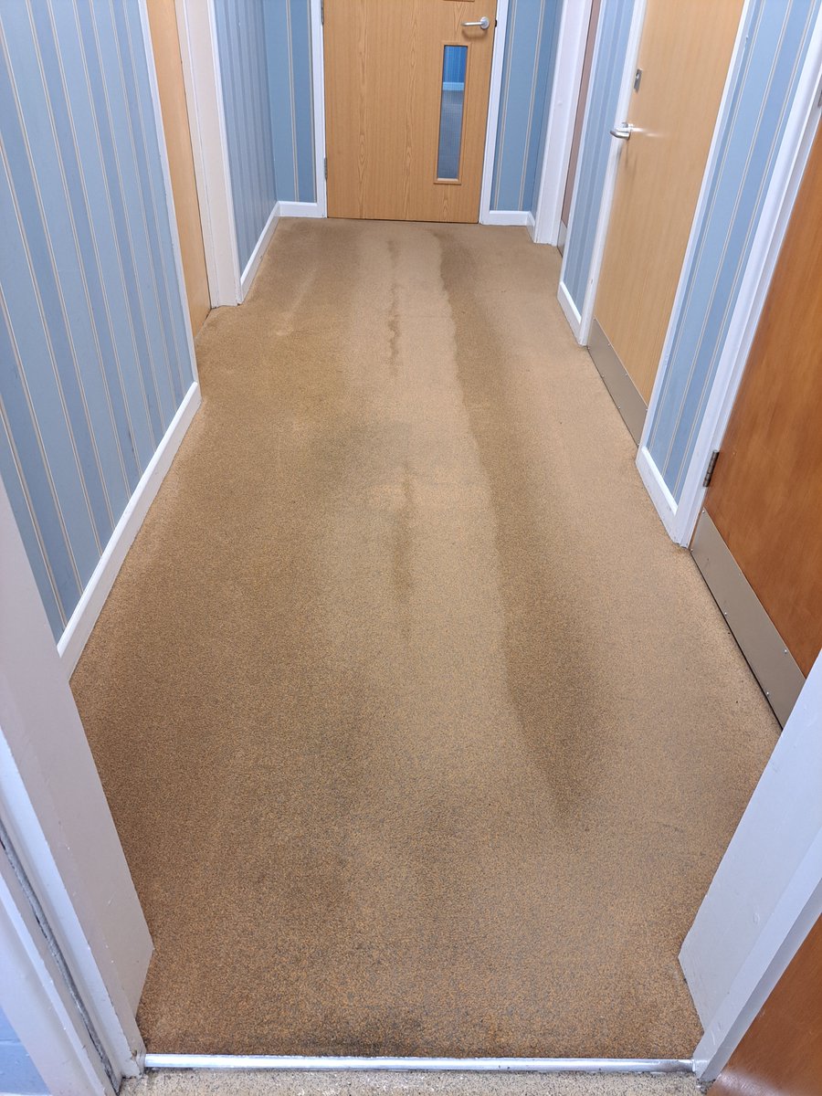 Removing tape, tape residue and cleaning a client's carpet. Before ... During ... After ...