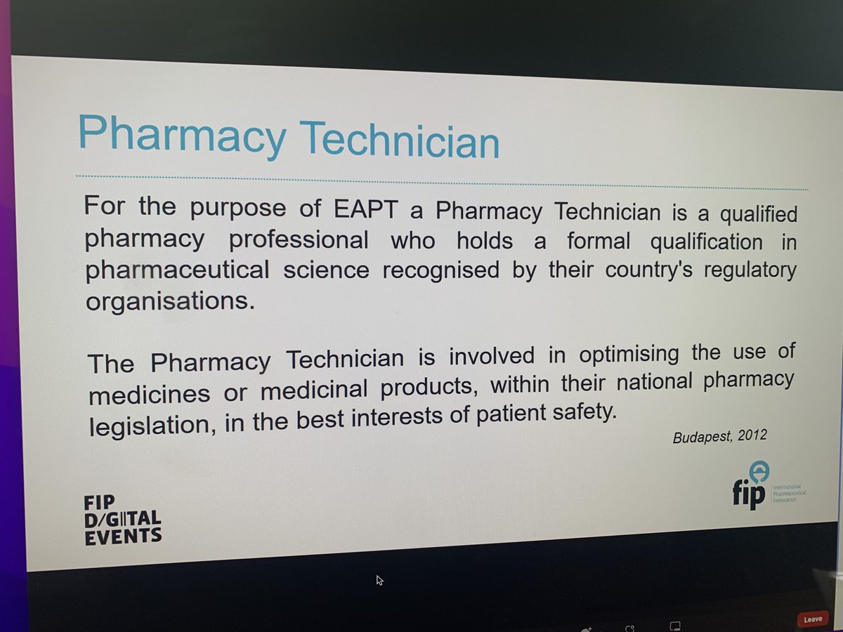 Chamberlain_R_'s tweet photo. Next up at the @FIP_org PT Symposium @JoaoJJoaquim speaks about defining and recognition of pharmacy technician and support staff roles within Europe @PharmacyTechInt https://t.co/tHduC1Amph