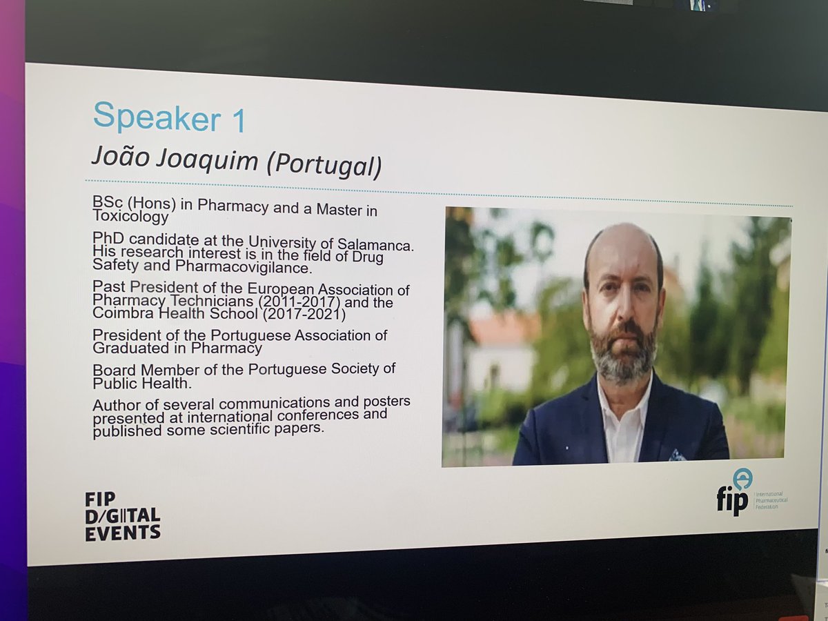 Chamberlain_R_'s tweet photo. Next up at the @FIP_org PT Symposium @JoaoJJoaquim speaks about defining and recognition of pharmacy technician and support staff roles within Europe @PharmacyTechInt https://t.co/tHduC1Amph