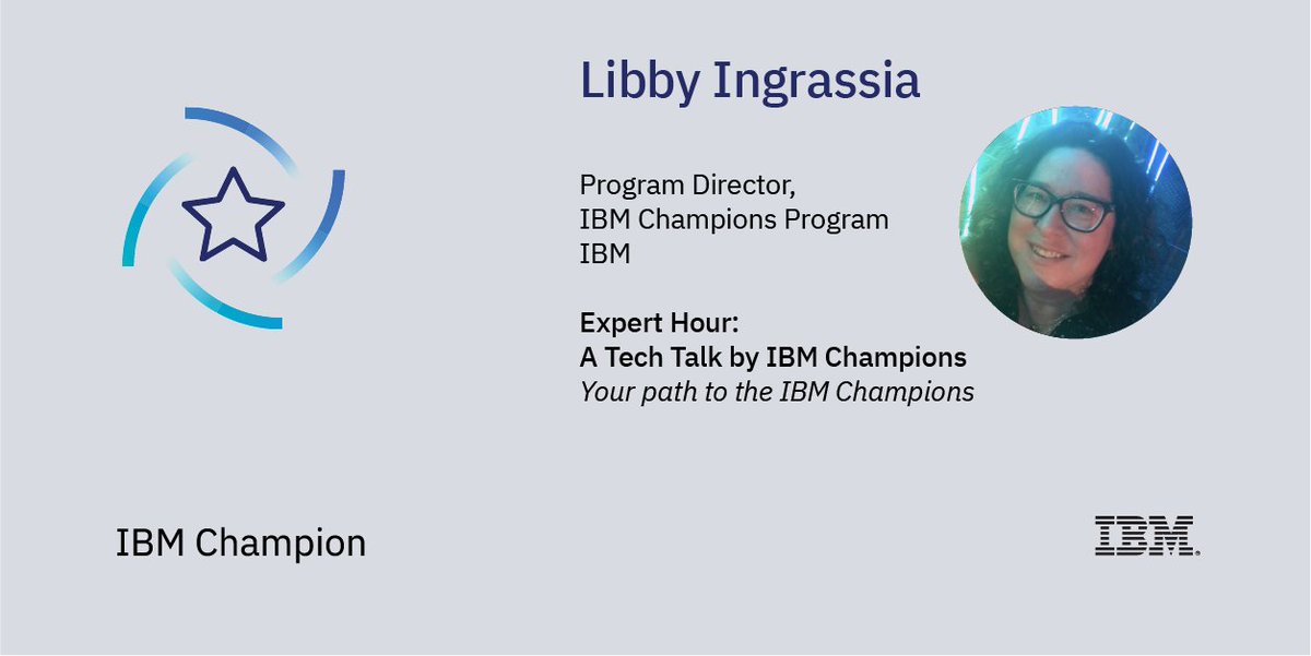 Today, 19 October at 10 ET, learn about the IBM Champions program, how to work with #IBMChampion stars, and how to get on the path to becoming an IBM Champion. Nominations are open for 2023. Join us to decide how you'll walk the advocacy journey. ibm.co/3EXkYuu