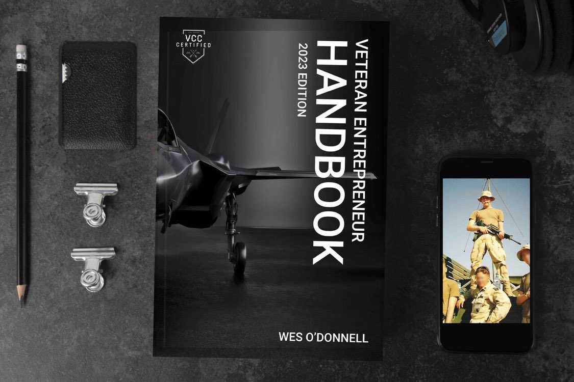 WesODonnell01's tweet photo. Just released today and I’m offering this 500-page Veteran Entrepreneur Handbook for free to any veteran who wants it (the e-version). No strings, no up selling. Sadly, I have to charge for the paperback version https://t.co/7U17RH586w @MilitaryTimes @Military1Source @RallyPoint https://t.co/JfjuLEaDwr