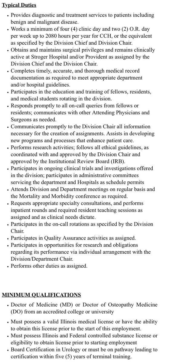rwdobbs's tweet photo. Interested in a career in academic urology in Chicago at Cook County Hospital? Public access care, big cases, 6 partners, level 1 trauma, competitive salary/benefits and great team of residents and colleagues. Join us @cookcountyuro! https://t.co/brkuqOtJpC