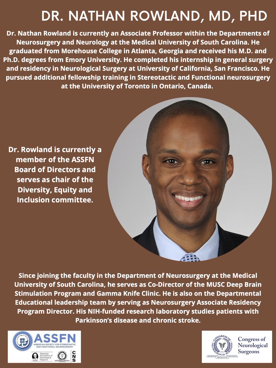 We know it's your favorite day: #FunctionalFriday! Today we feature Dr. Nathan Rowland from <a href="/HolyCityNsgy/">MUSC Neurosurgery</a>

You can read more about Dr. Rowland here: providers.muschealth.org/sc/north-charl…

<a href="/AANSNeuro/">AANS</a> <a href="/CNS_Update/">CNS</a> 
#ASSFN #neurosurgery #medtwitter