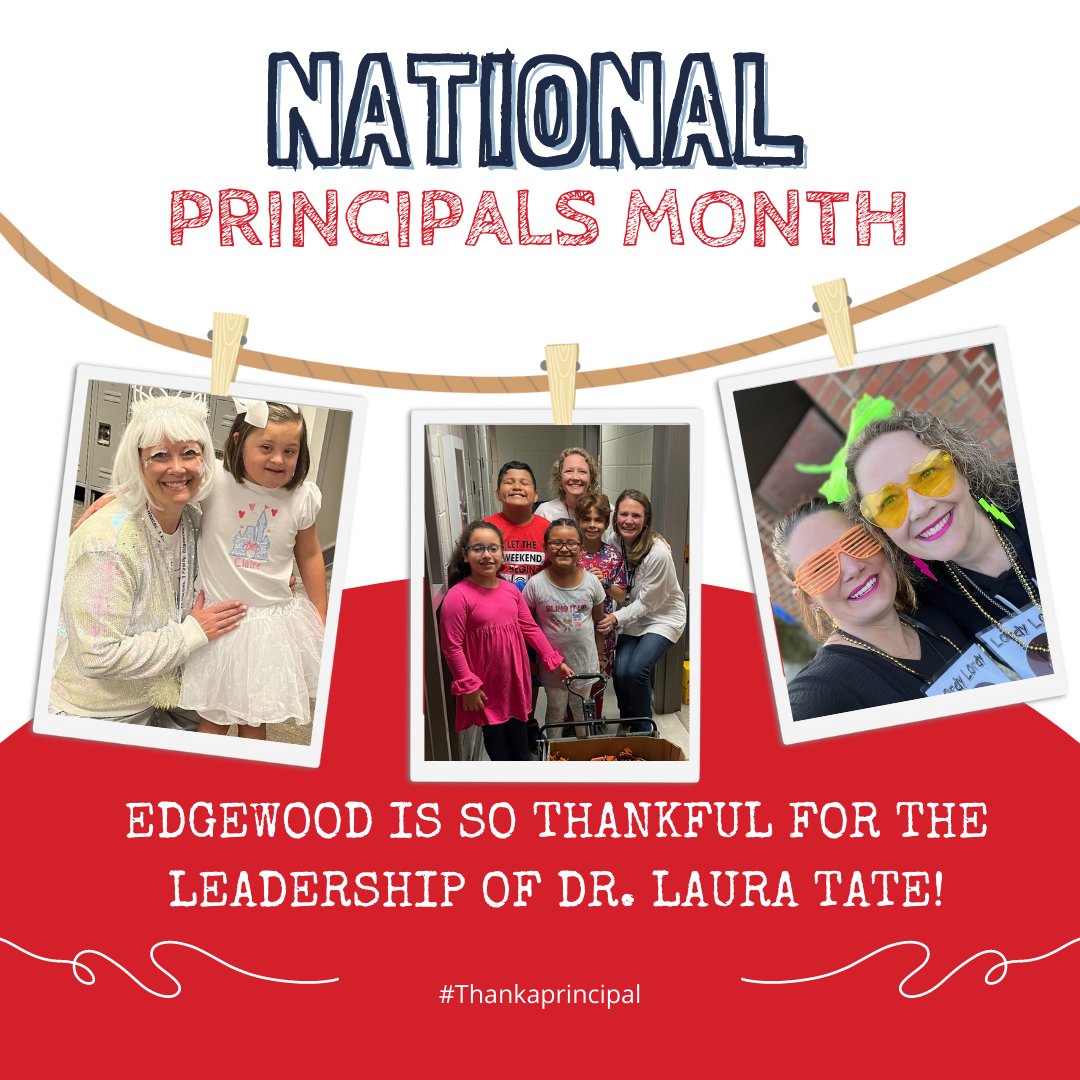 October is National Principals Month. Edgewood's principal is a ROCKSTAR! We♥️ you, Dr. Tate! #WeareEWD #WeareHWD #ThankAPrincipal <a href="/2lt8/">Laura Tate, Ed.D.</a>
