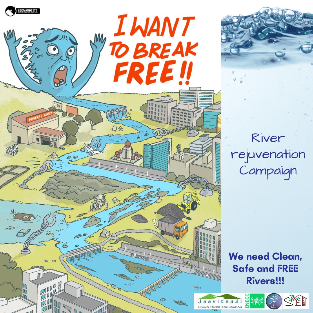 CitizensPune's tweet photo. Join us in this campaign on #Saving our #rivers  from #encroachment, #concretization and ultimately #loss  of #ecosystem .
for more action check out: https://t.co/JHlEnYGdV2
@PKarve_Samuchit @INECC2 @Jeevitnadi @RFD_Hatao https://t.co/ZeofMLs4ea