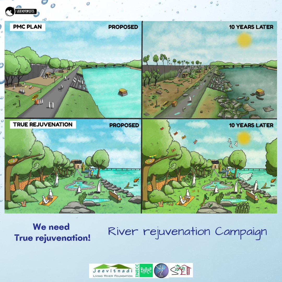 CitizensPune's tweet photo. Join us in this campaign on #Saving our #rivers  from #encroachment, #concretization and ultimately #loss  of #ecosystem .
for more action check out: https://t.co/JHlEnYGdV2
@PKarve_Samuchit @INECC2 @Jeevitnadi @RFD_Hatao https://t.co/ZeofMLs4ea