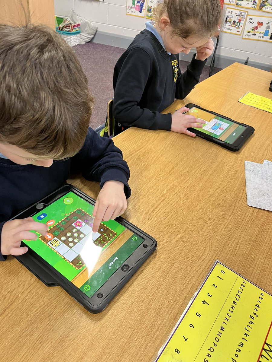ProsperousNS's tweet photo. All the table top preparation for Beebots in Mr. Geaney’s Senior Infants paid off today - super coders all round 😊 the quietest our classroom has been this year 😅 @CodeWeekIRL https://t.co/e6FjWZGdMF
