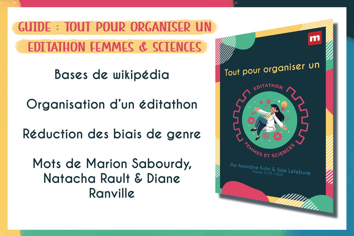📌 [#Ressource] Depuis 2017 nous proposons des Éditathons Femmes &amp; Sciences à <a href="/LaCasemate/">La Casemate</a>. Voici un guide pour en organiser un vous aussi !

👩‍🎤Réalisé par <a href="/AmandineKhn/">Amandine Kuhn</a> &amp; @Arthurisson avec <a href="/NatachaLSP/">Natacha LSP</a> &amp; <a href="/DianeRanville/">~ Diane Ranville ~</a>

👉 echosciences-grenoble.fr/communautes/ma…

💻 #WikiFemmesSci #WikiFemmesSF