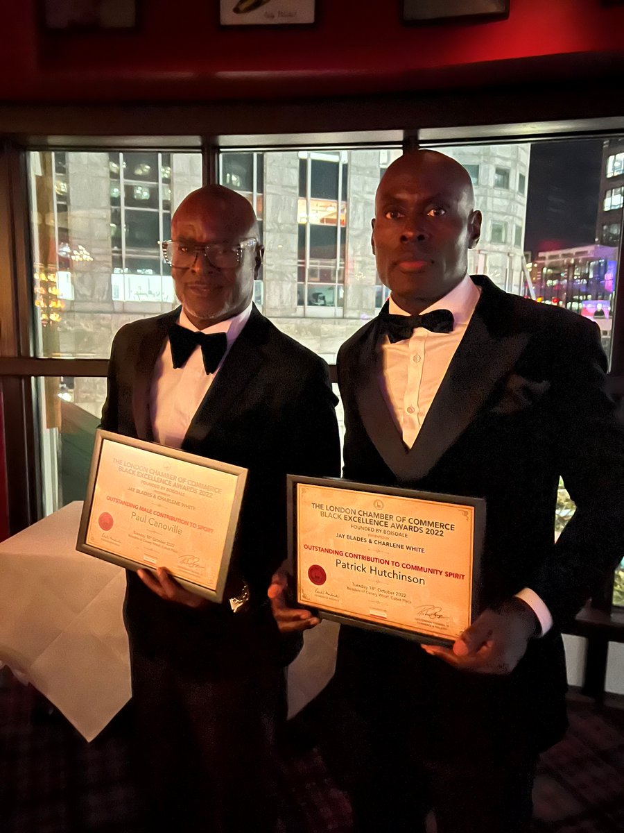 Shout out to @iampatrickhutch & @kingcanners  for winning awards at yesterday's London Chamber Black Excellence Awards! 
#community #awards #blackexcellence #outstandingcontribution #blackhistorymonth #londonchamber