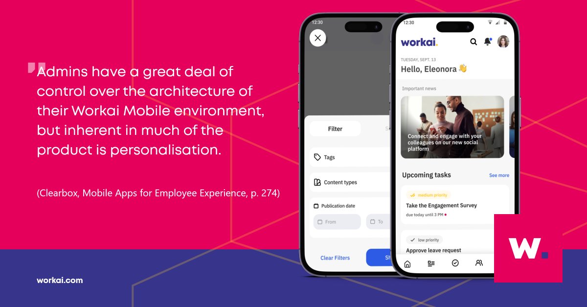 📱 Workai Mobile adapts the content to the needs and interests of an individual employee. 

👉 Check out the review of Workai Mobile in the ClearBox report. Read more: hubs.li/Q01q836D0