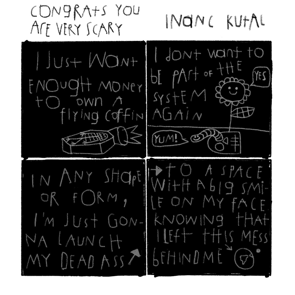 slothzine's tweet photo. "CONGRATS YOU ARE VERY SCARY" by @InancKutal  

SLOTH #6 - October 2022
Monthly #CleanNFT Comic Zine!

> https://t.co/5B1hZNzlFT
> https://t.co/FfQQLqOufQ

Available only for 1 #tezos 🦥 https://t.co/5vV2Q2jTgW