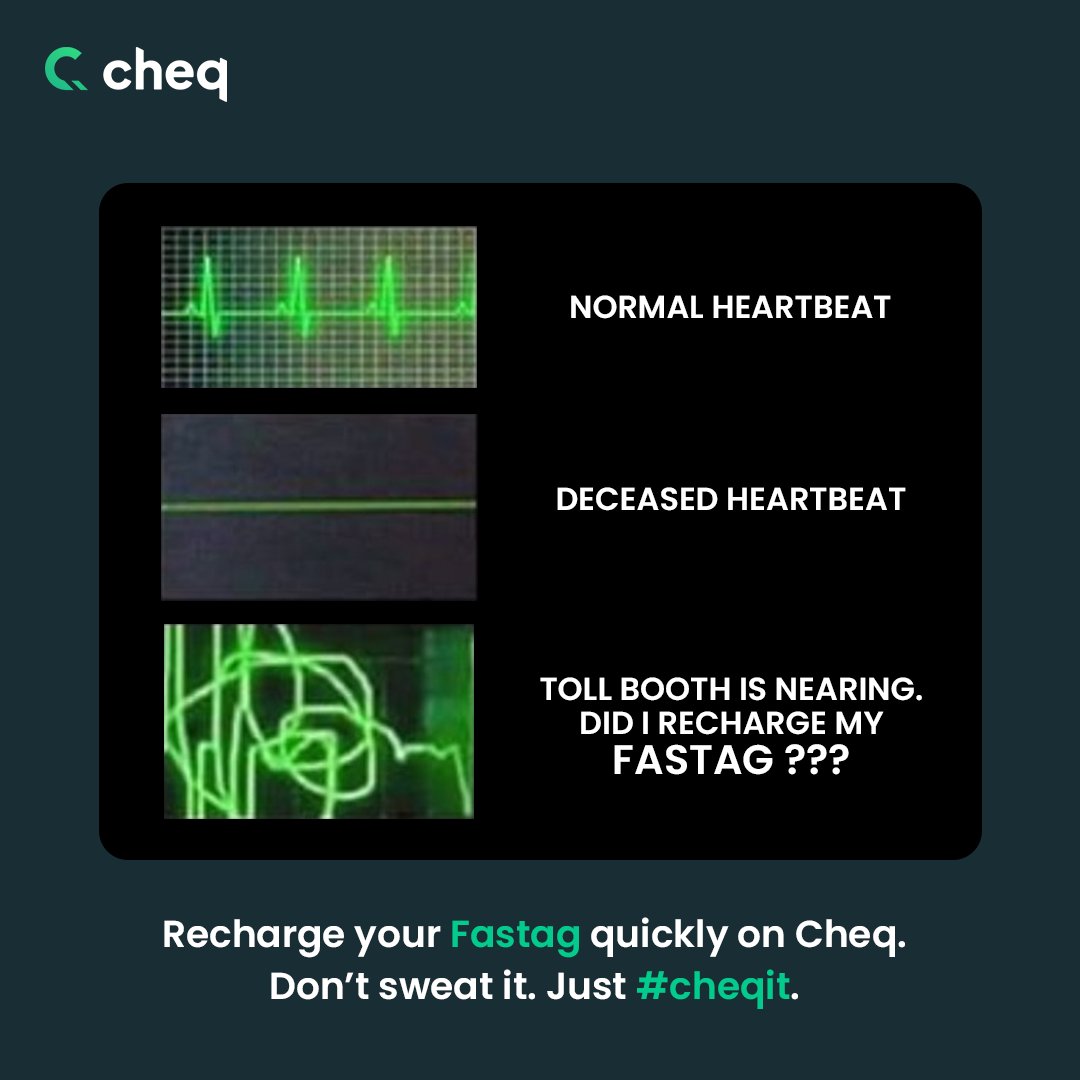 cheqit_'s tweet photo. Did you know that you can now pay #fastag_bills on @cheqit_ and get upto Rs 500 as cashback? π₯Ίπ
Save money everyday, keep #Cheqing β
Download @cheqit_ here β‘οΈ https://t.co/BXOEleoqQF β‘οΈ
#CheqingAccount #fastag_payment #toll_taxes https://t.co/bkSHwTz9zQ