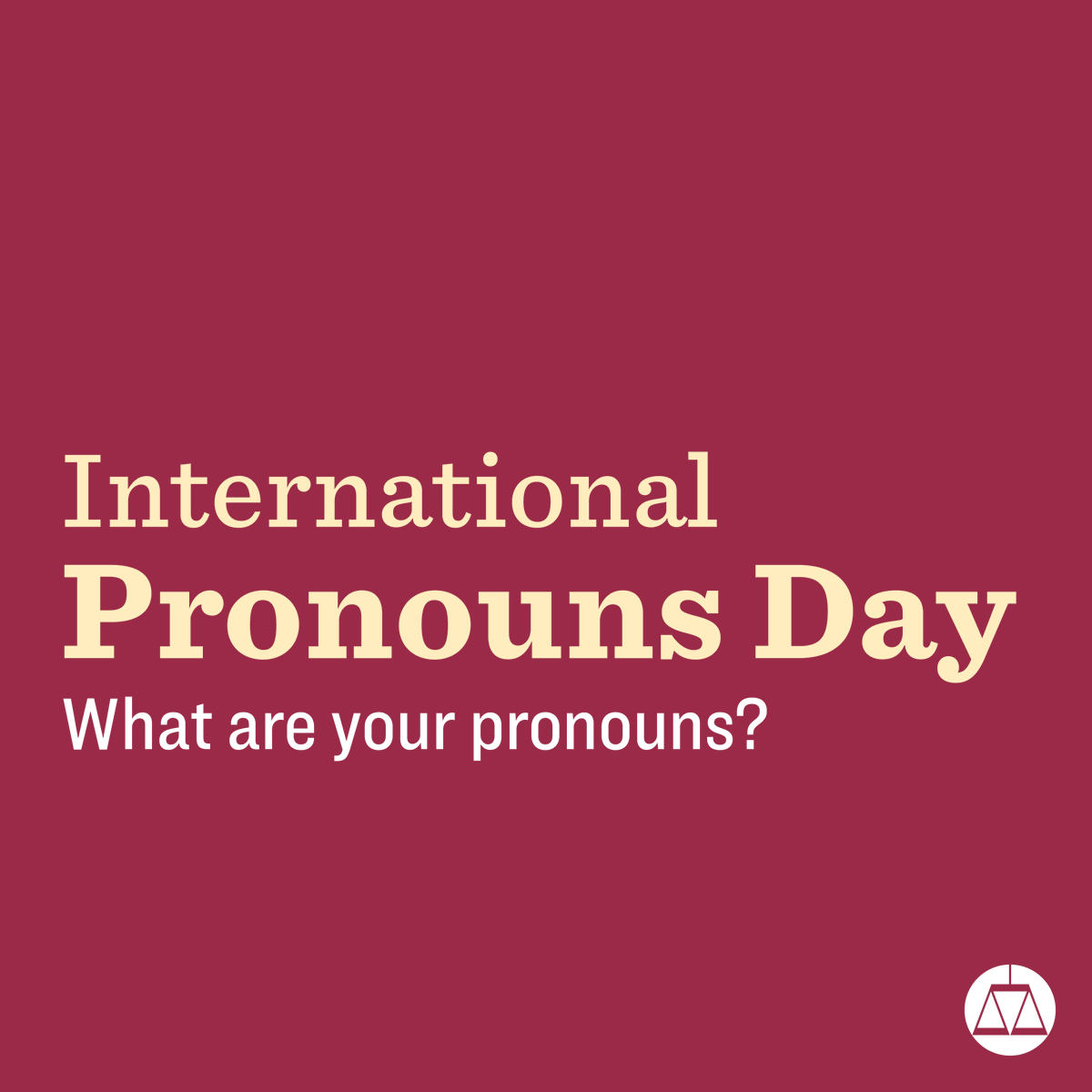 splcenter's tweet photo. We're encouraging people everywhere to use appropriate pronouns and inclusive language during #InternationalPronounsDay and always.

Never assume the gender of another person based on appearance or name. Instead, politely ask for and use pronouns to help create a safe space. https://t.co/v8jEF81KNL